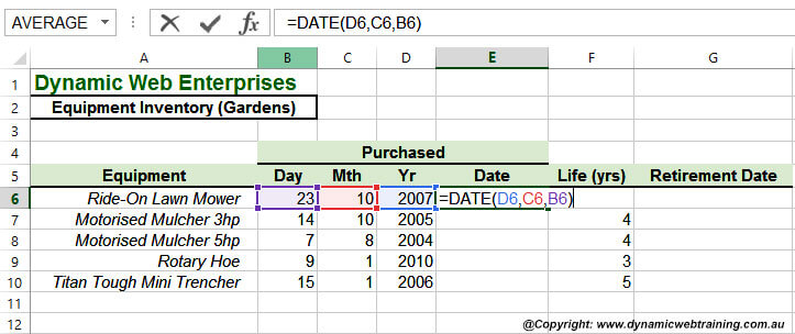 The DATE Function In Excel Dynamic Web Training Blog