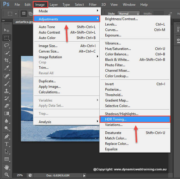 HDRToning in Photoshop Step 2 -Dynamic Web Training