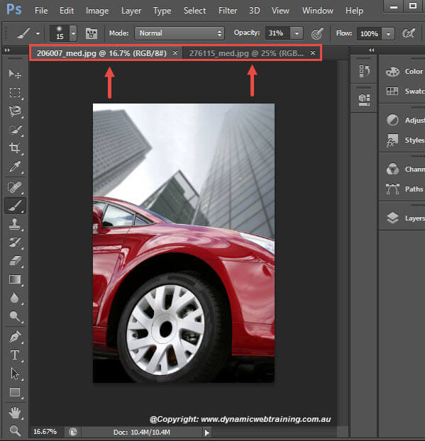 Masking in Photoshop Step 1 -Dynamic Web Training