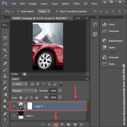 Masking in Photoshop Step 4 -Dynamic Web Training