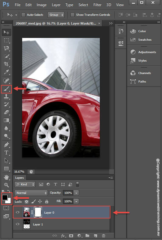 Masking in Photoshop Step 5 -Dynamic Web Training