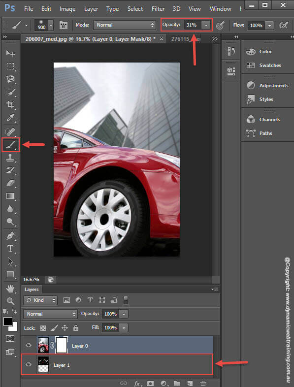 Masking in Photoshop Step 6 -Dynamic Web Training