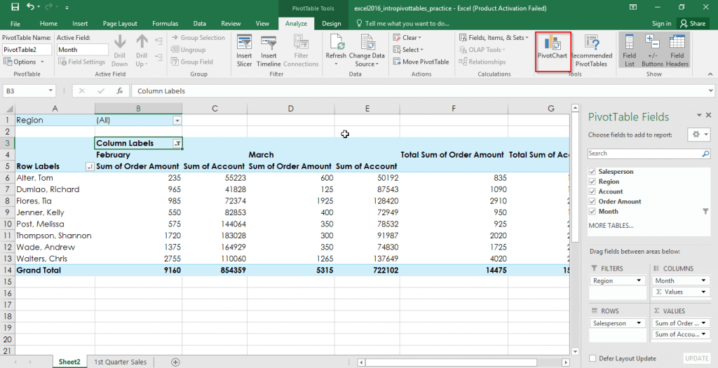 How To Create Pivot Tables In Excel 2016 Dynamic Web Training Blog